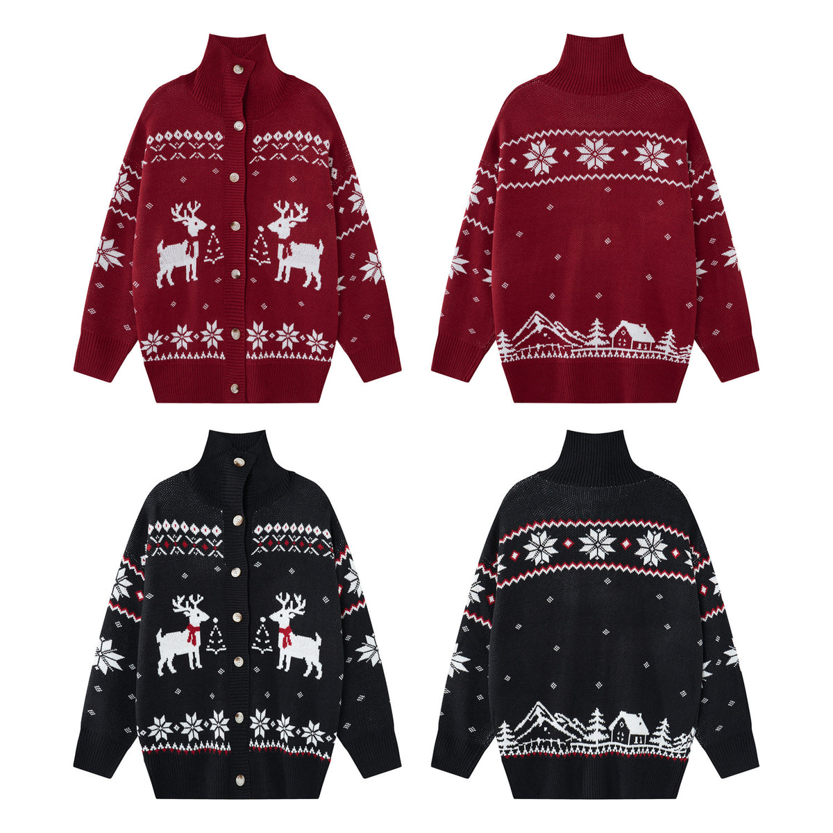 Christmas reindeer snowflake coat