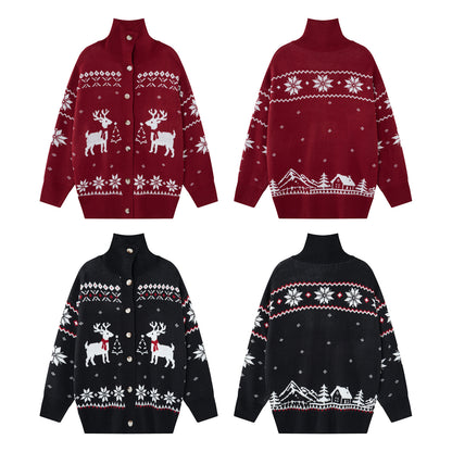 Christmas reindeer snowflake coat