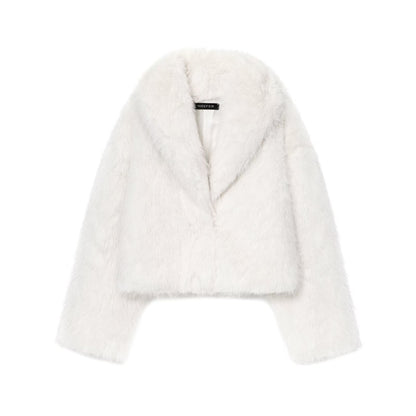 Casual short faux fur coat