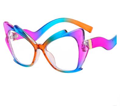 Personalized colorful cat-eye butterfly personalized flat mirror.