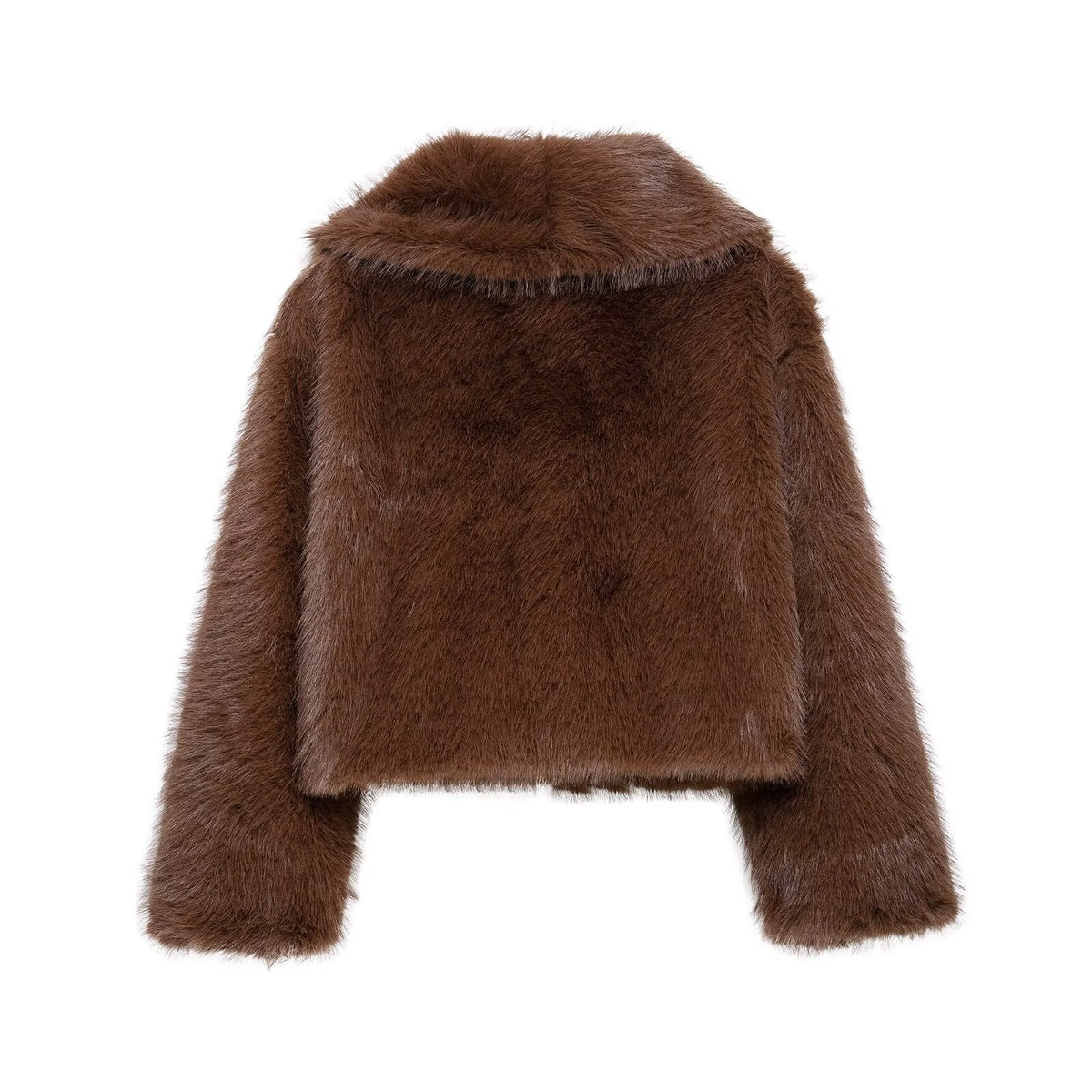 Casual short faux fur coat