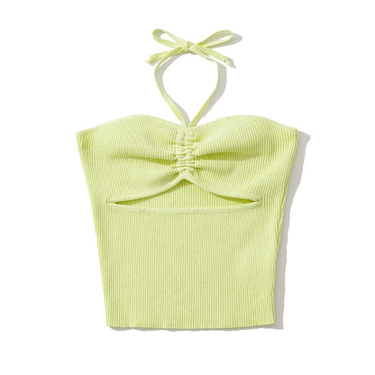 Flat neck hanging vest with camisole for women