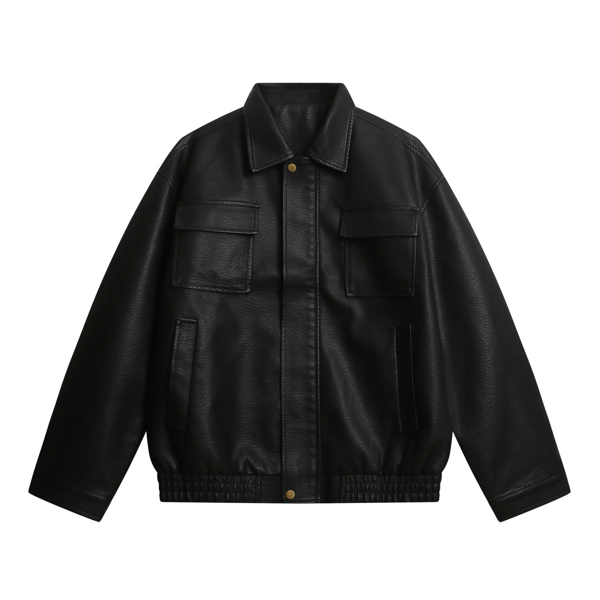 Streetwear PU Leather Jacket Men Short Style Fashion Biker Coat