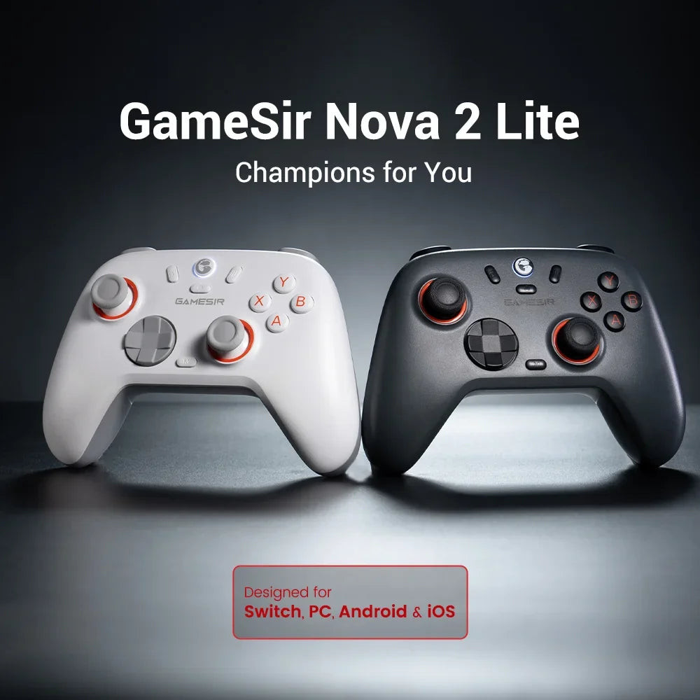 GameSir Nova 2 Lite Wireless Switch Controller Bluetooth Gamepad with Hall Effect for Nintendo Switch, iPhone, Android, PC