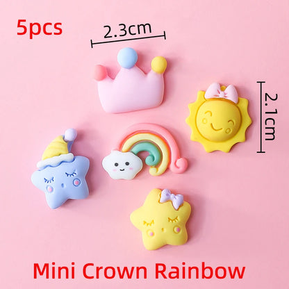 Magical Unicorn Cake Topper with Rainbow Clouds and Stars Dreamy Decor for Baby Shower and Girls Birthday Party Cake Arrangement
