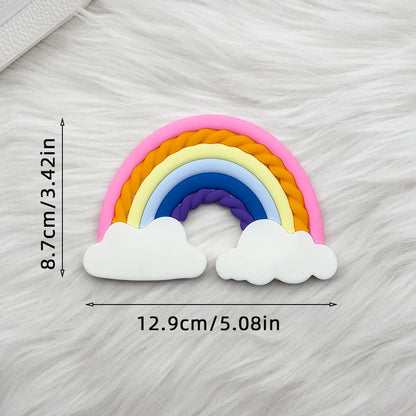 Magical Unicorn Cake Topper with Rainbow Clouds and Stars Dreamy Decor for Baby Shower and Girls Birthday Party Cake Arrangement