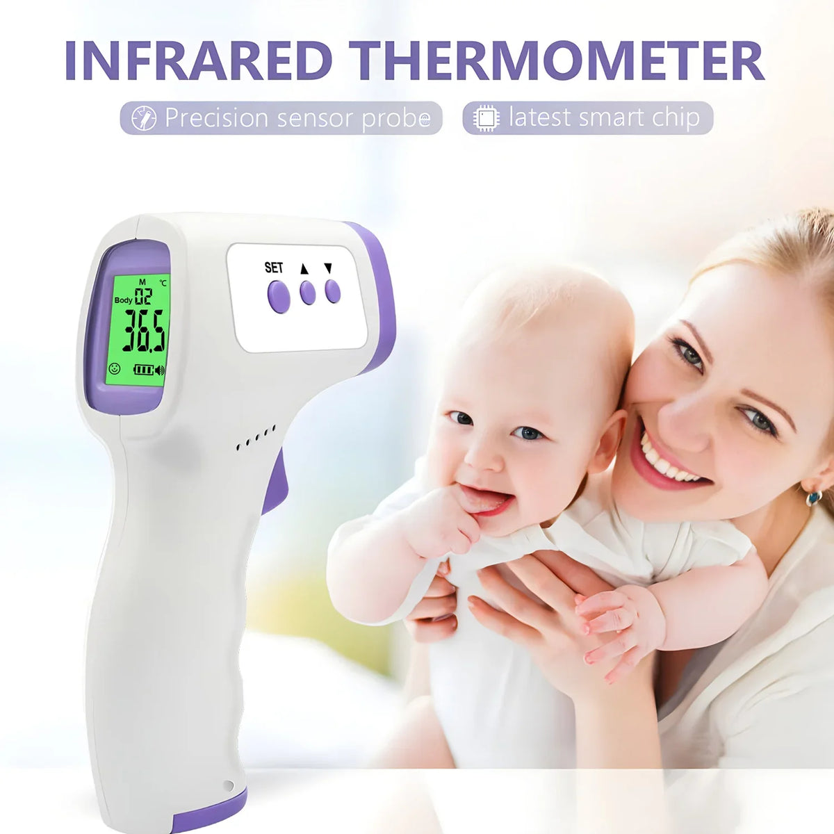 Infrared Forehead Thermometer & Finger Pulse Oximeter | Non-Contact