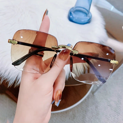 Women's Square Rimless Sunglasses (1 or 3 pieces)
