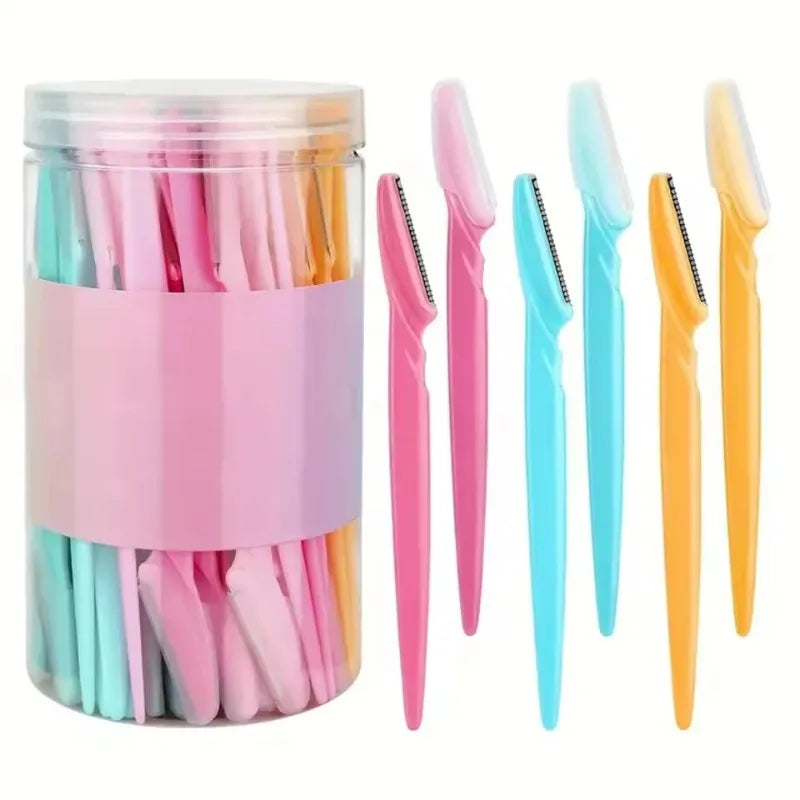 Facial Razor Dermaplaning Set | Eyebrow Shaping · Face Shaving · Multicolour | 10 · 15 · 30 Piece | Braviixx