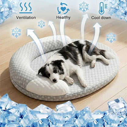 Cooling Pet Bed With Breathable Heat Dissipation Cooling Pad