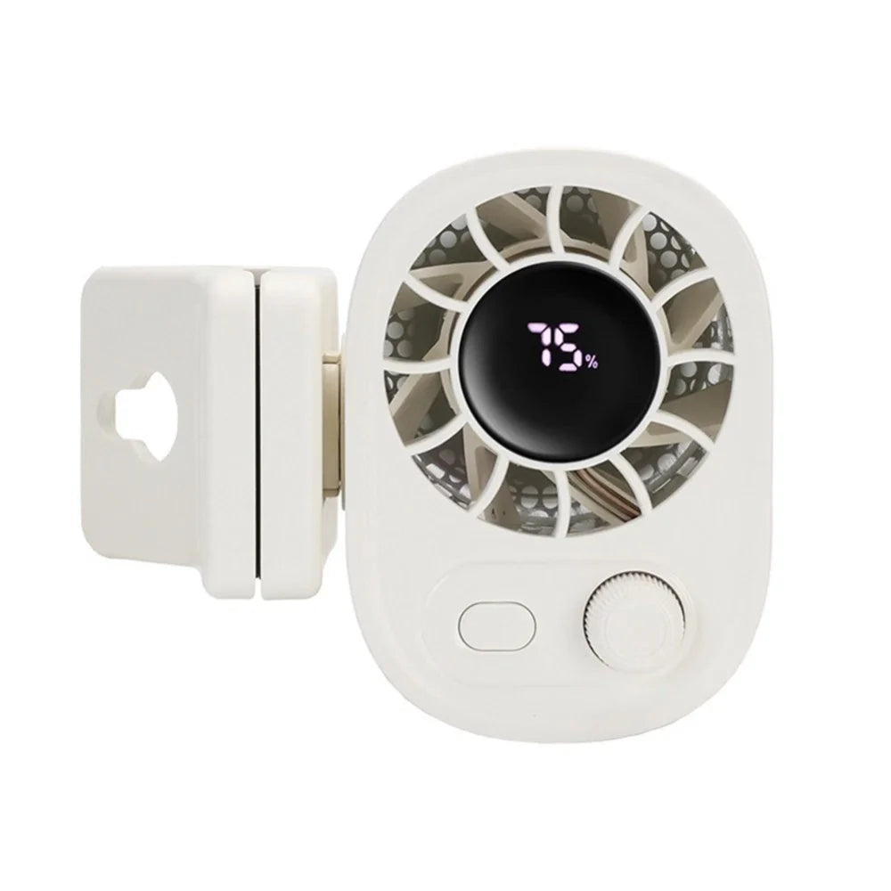 Clip-On Car Fan 360° Rotatable 100-Speed