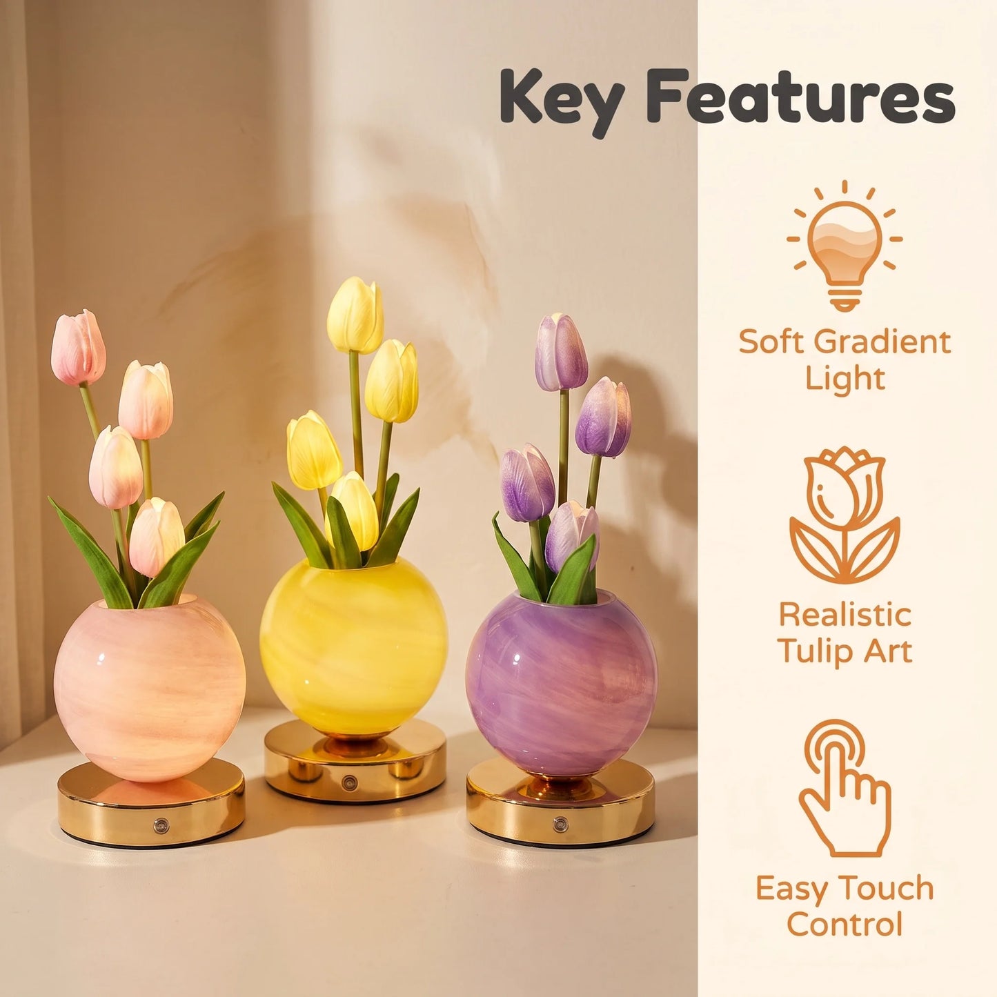 TulipGlow™ Planet Lamp 🌷✨ — Dreamy Light, Cozy Vibes