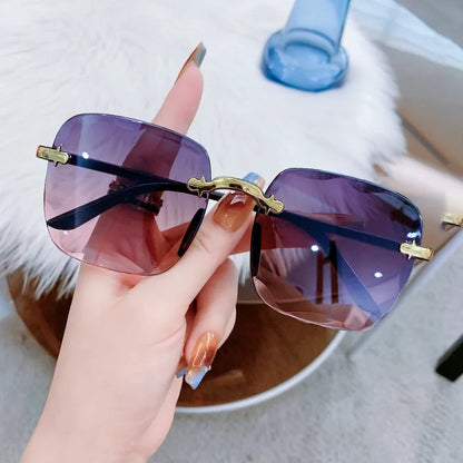 Women's Square Rimless Sunglasses (1 or 3 pieces)