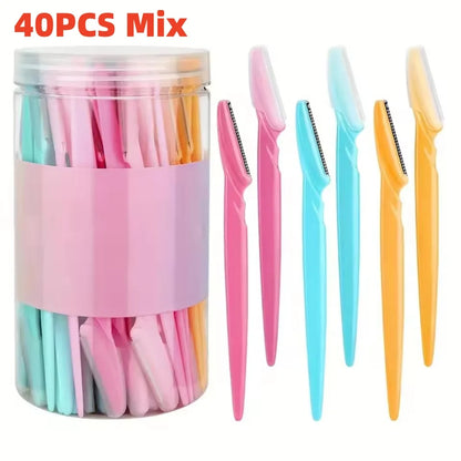 Facial Razor Dermaplaning Set | Eyebrow Shaping · Face Shaving · Multicolour | 10 · 15 · 30 Piece | Braviixx
