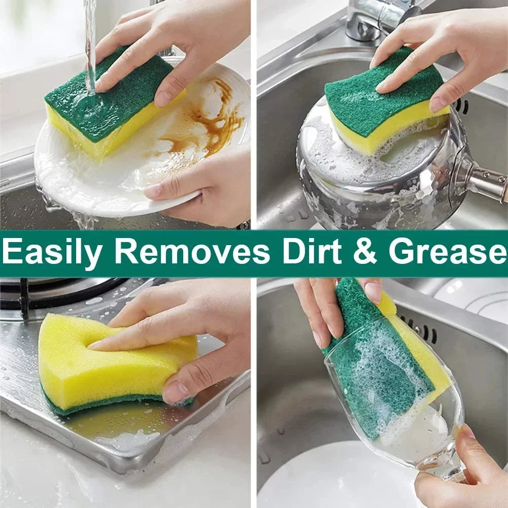 Double-Sided Magic Cleaning Sponge Set | Kitchen Scrubber