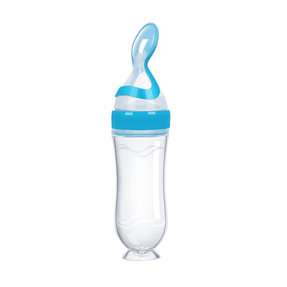 Baby Spoon Feeder Feeding Bottle with Spoon - Infant & Toddler Food Supplement Bottle