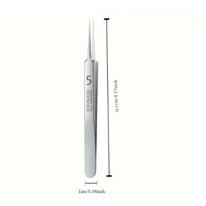 German 1/3/8Pack Extra Fine No. 5 Cellular Acne Blackhead Tweezers - Facial Beauty Remove Acne Needle Tools for Skin Care Tools
