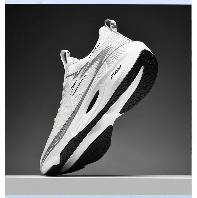 Marathon Men Sports Running Shoes Carbon Board Air Cushion Breathable Lightweight Women's Comfortable Athletic Nonskid Sneakers