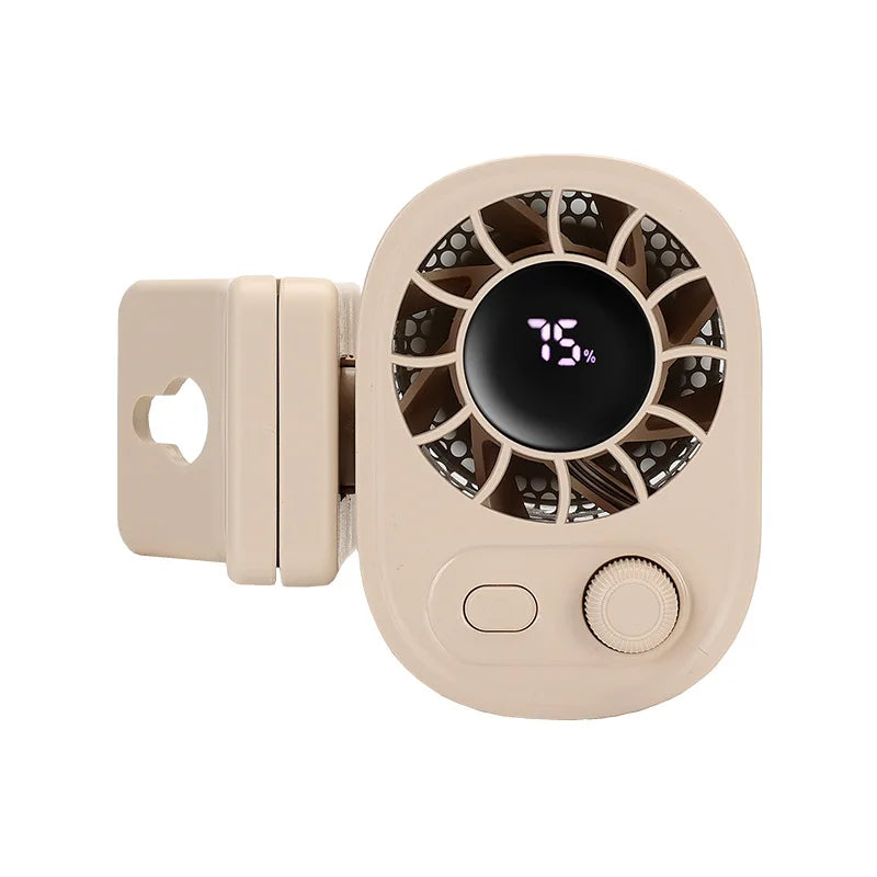 Clip-On Car Fan 360° Rotatable 100-Speed