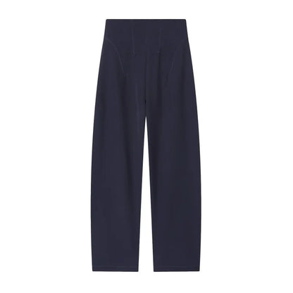 ETJ 2025 women's new fashion design three-dimensional cut high collar slim suit jacket & matching casual trousers