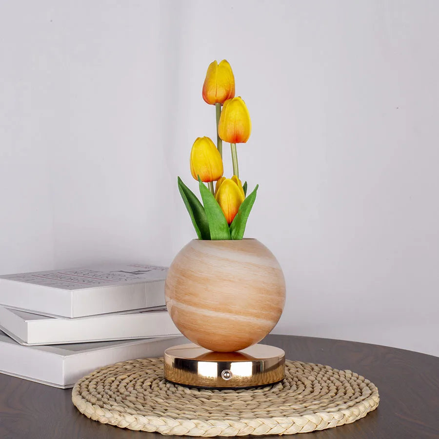 TulipGlow™ Planet Lamp 🌷✨ — Dreamy Light, Cozy Vibes