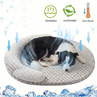 Cooling Pet Bed With Breathable Heat Dissipation Cooling Pad