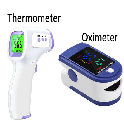 Infrared Forehead Thermometer & Finger Pulse Oximeter | Non-Contact