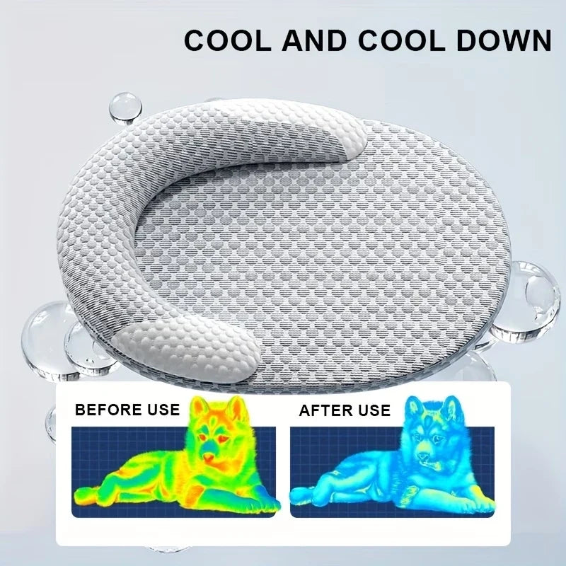 Cooling Pet Bed With Breathable Heat Dissipation Cooling Pad