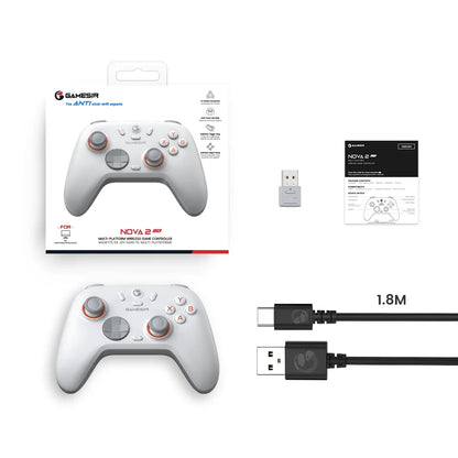 GameSir Nova 2 Lite Wireless Switch Controller Bluetooth Gamepad with Hall Effect for Nintendo Switch, iPhone, Android, PC