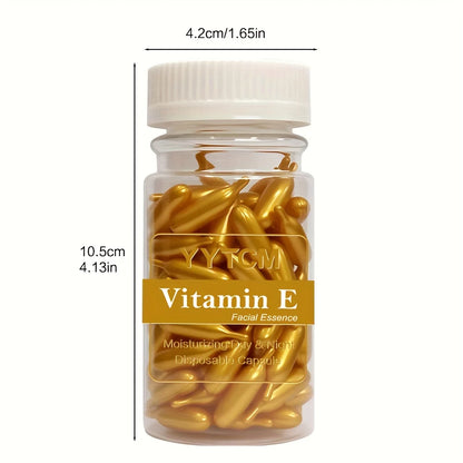 Vitamin E Serum Capsules, Single-Use Essence Capsules, Hydrating and Moisturizing Facial Skin 90 Capsules/Bottle - 1 Bottle
