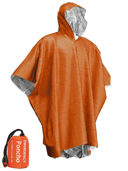 Emergency Waterproof Raincoat Aluminum Film Disposable Poncho Warm Thermal Rainwear Blankets Survival Tools Camping Equipment