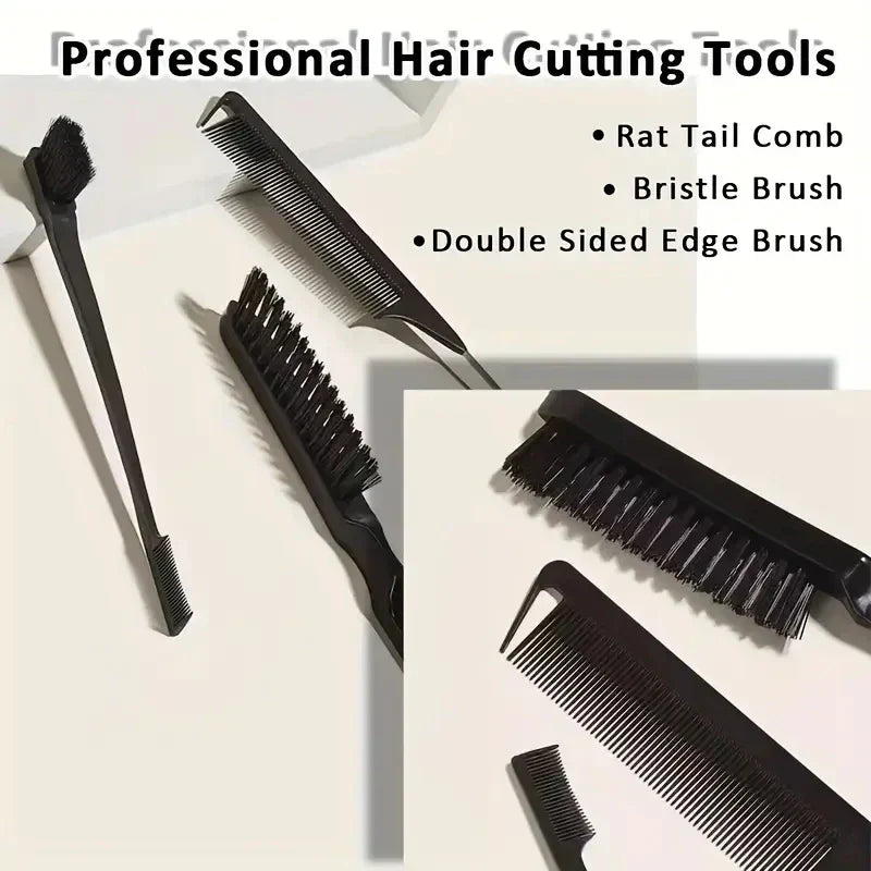 Bristle Slick Back Hair Brush for Sleek Ponytail Bun & Smoothing Baby Hairs, Flyaways, Edge Control - Backcombing & Teasing