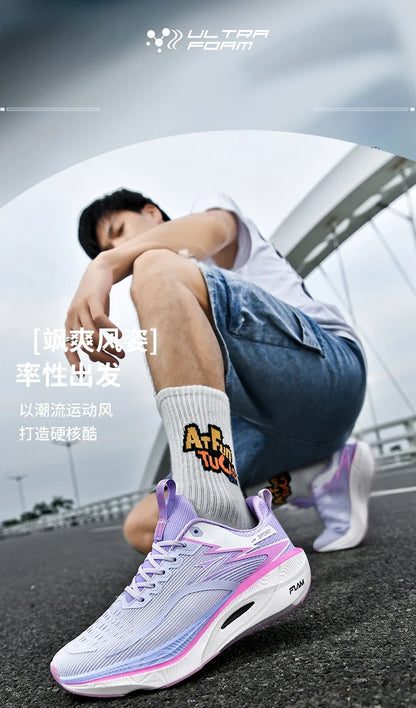 Marathon Men Sports Running Shoes Carbon Board Air Cushion Breathable Lightweight Women's Comfortable Athletic Nonskid Sneakers