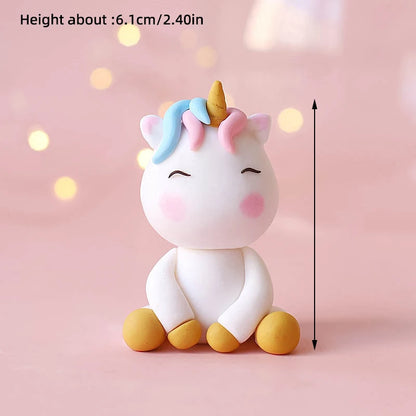 Magical Unicorn Cake Topper with Rainbow Clouds and Stars Dreamy Decor for Baby Shower and Girls Birthday Party Cake Arrangement