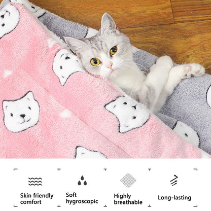 Thickened Comfortable Warm Small Cat Sleeping Cushion Skin-friendly Cute Winter Medium Dog Sofa Mat for Puppy Bed Accessories