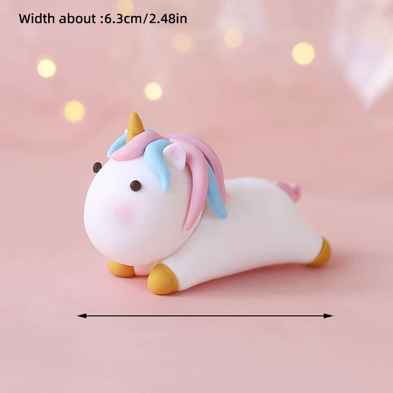 Magical Unicorn Cake Topper with Rainbow Clouds and Stars Dreamy Decor for Baby Shower and Girls Birthday Party Cake Arrangement