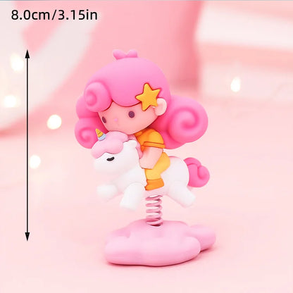 Magical Unicorn Cake Topper with Rainbow Clouds and Stars Dreamy Decor for Baby Shower and Girls Birthday Party Cake Arrangement