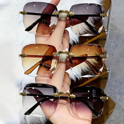 Women's Square Rimless Sunglasses (1 or 3 pieces)