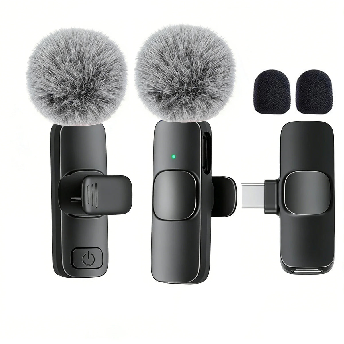 Type-C Port Professional Wireless Lavalier Microphone for Smartphones Plug Play