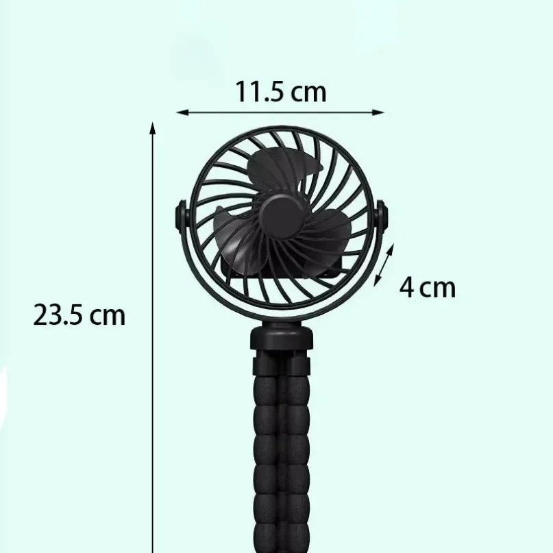 Multi Functional Student Baby Stroller Portable USB Mini  USB Rechargeable Handheld Electric Fan for Home 3 Speeds