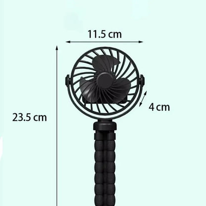 Multi Functional Student Baby Stroller Portable USB Mini  USB Rechargeable Handheld Electric Fan for Home 3 Speeds