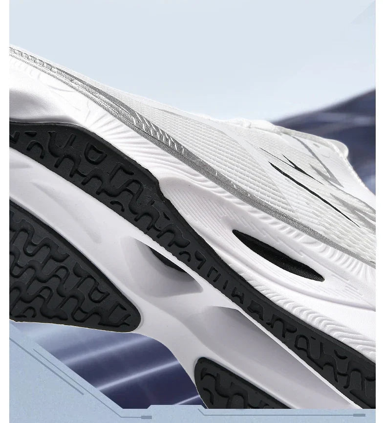 Marathon Men Sports Running Shoes Carbon Board Air Cushion Breathable Lightweight Women's Comfortable Athletic Nonskid Sneakers