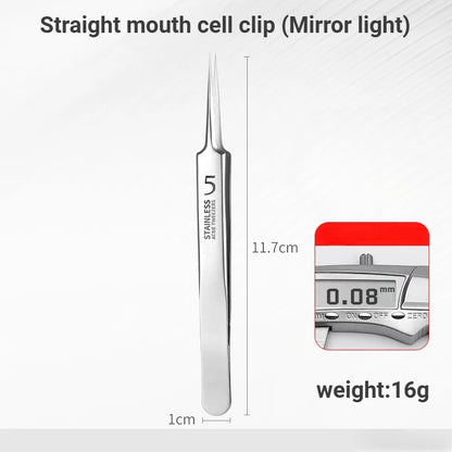 German 1/3/8Pack Extra Fine No. 5 Cellular Acne Blackhead Tweezers - Facial Beauty Remove Acne Needle Tools for Skin Care Tools