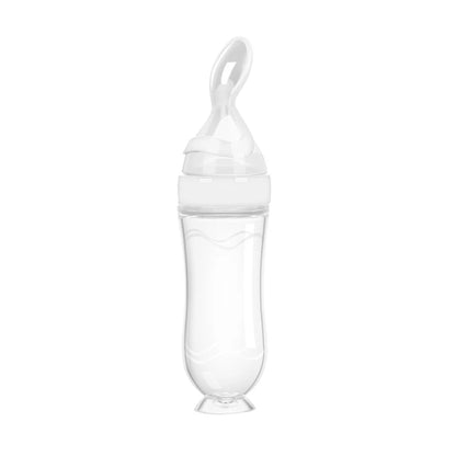 Baby Spoon Feeder Feeding Bottle with Spoon - Infant & Toddler Food Supplement Bottle