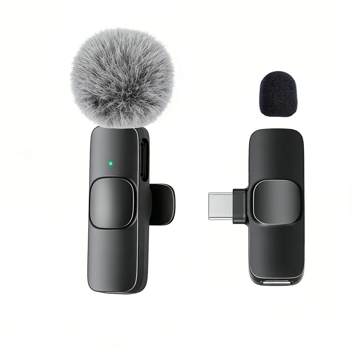 Type-C Port Professional Wireless Lavalier Microphone for Smartphones Plug Play
