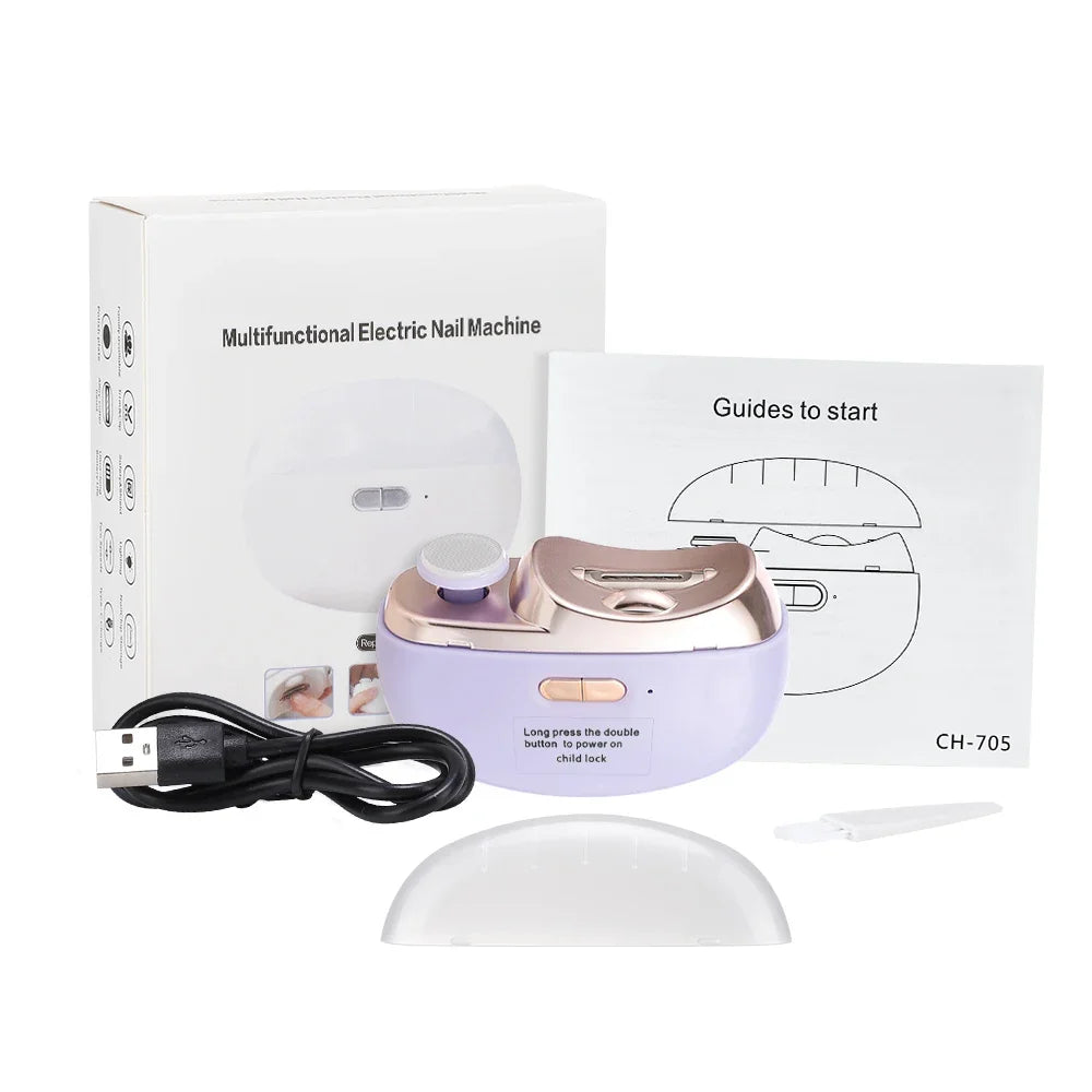 🎁 Perfect for All Ages 👵👶 3-in-1 Automatic Electric Nail Clipper with Polishing - 🌟Safe & Convenient🌟