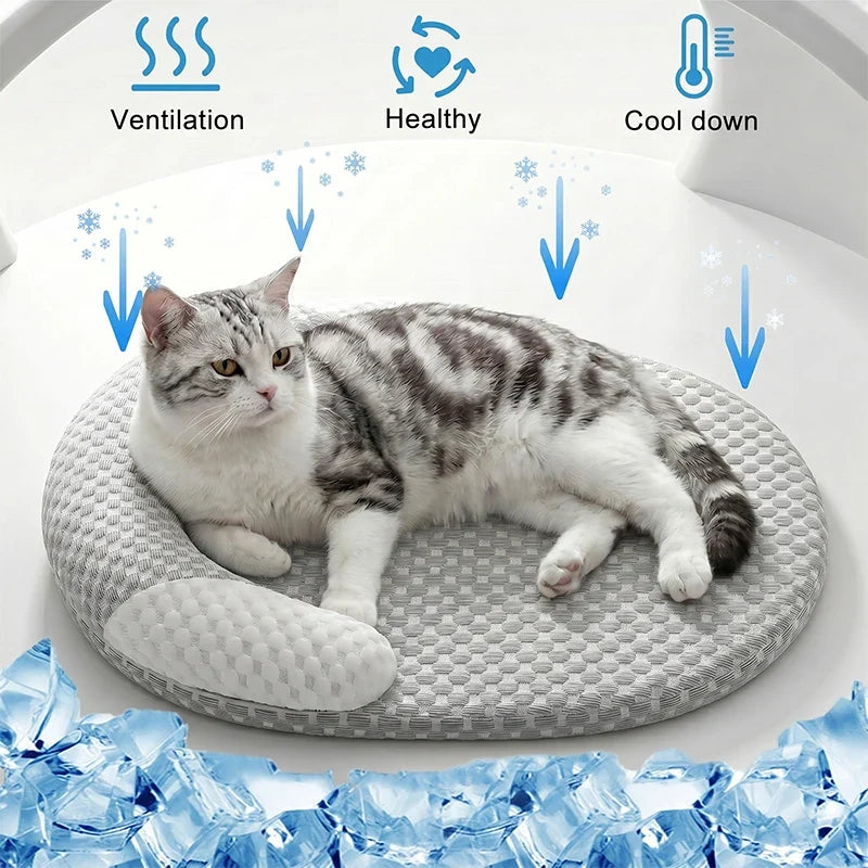 Cooling Pet Bed With Breathable Heat Dissipation Cooling Pad