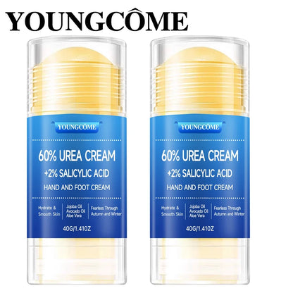 Urea Cream 60 Percent For Feet Plus 2% Salicylic Acid Foot Cream and Hand Cream Maximum Strength with Hyaluronic Acid,Tea Tree