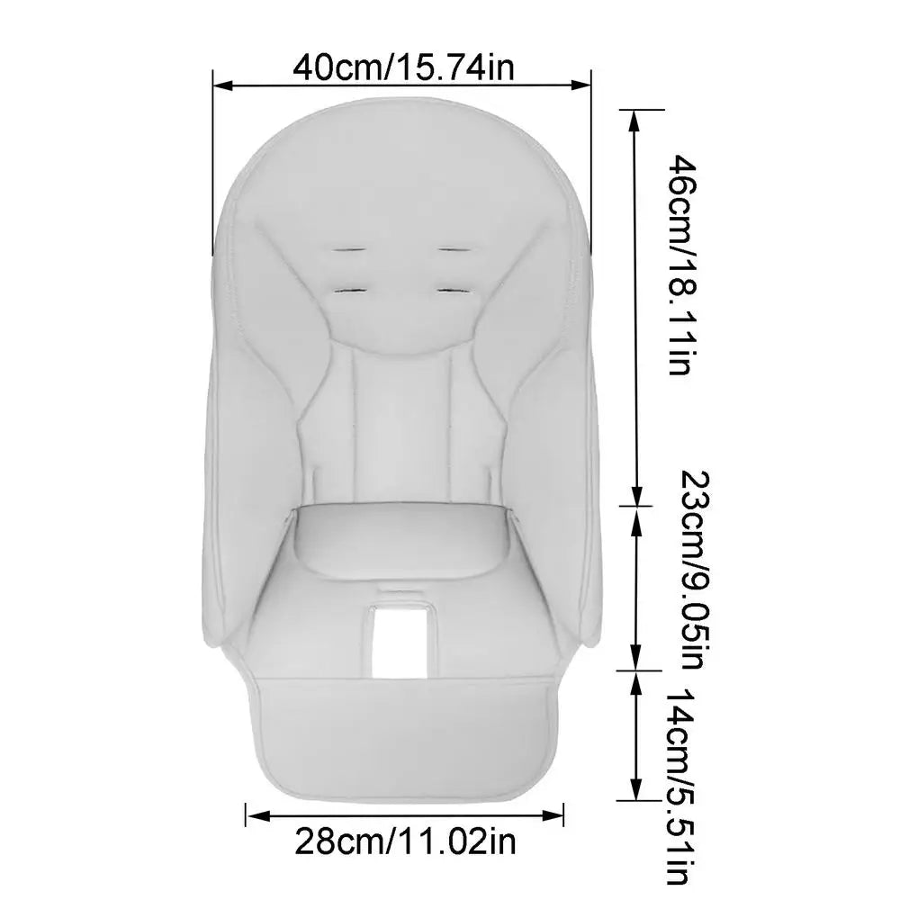 Dining Chair Cover PU Leather Baby Dining Chair Cover Soft Multifunctional Seat Cover With Padded Comfortable for Children