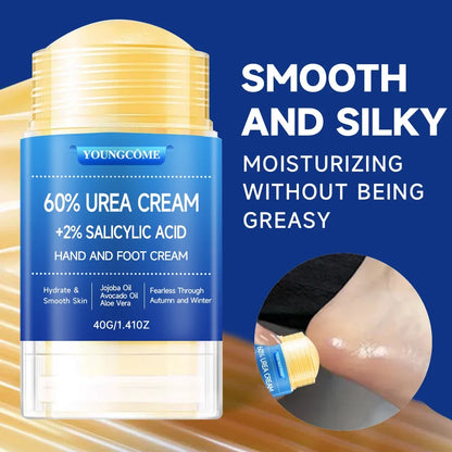 Urea Cream 60 Percent For Feet Plus 2% Salicylic Acid Foot Cream and Hand Cream Maximum Strength with Hyaluronic Acid,Tea Tree